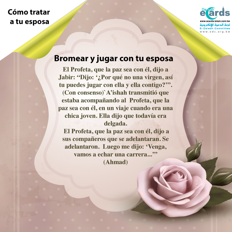 Cómo tratar a tu esposa: Bromear y jugar con tu esposa