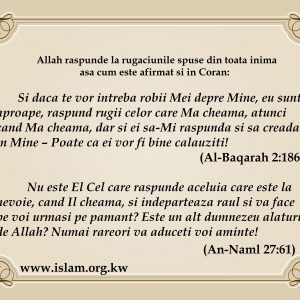 Allah raspunde rugilor