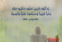اذْكُرُوا اللَّهَ ذِكْرًا كَثِيراً