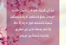الإِيمَانُ بِضْعٌ وَسَبْعُونَ شُعْبَة